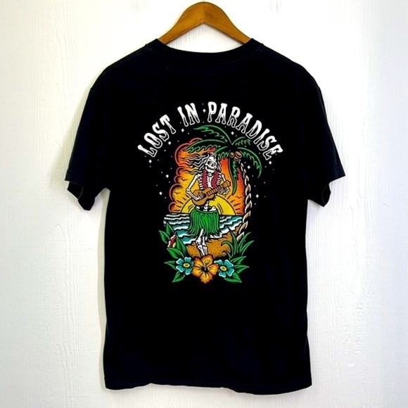 RSQ - Lost In Paradise Skeleton Hulu Beach Skeleton Graphic T Shirt Medium - Picture 8 of 9